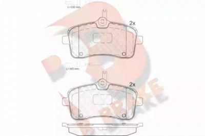 R BRAKE rb1656 -  Комплект тормозных колодок, дисковый тормоз